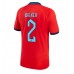 Maillot de foot Angleterre Kyle Walker #2 Extérieur vêtements Monde 2022 Manches Courtes